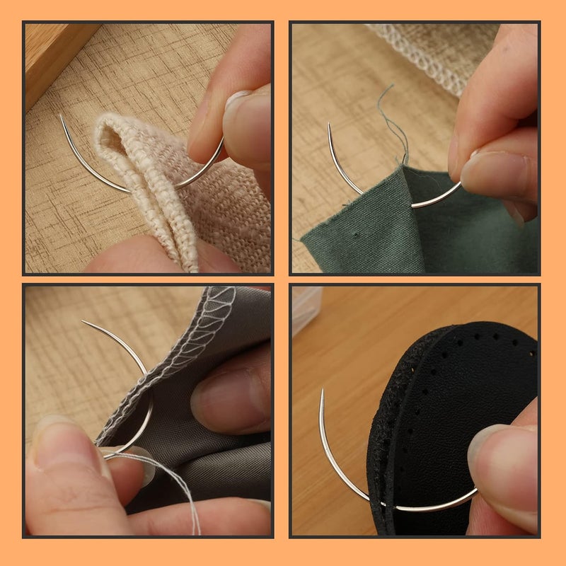 ZMAAGG 50 PCS Curved Needles, Leather and Weaving Needles for Carpet Leather Canvas Repairing, Blocking Knitting, Modelling and Crafts - Image 5